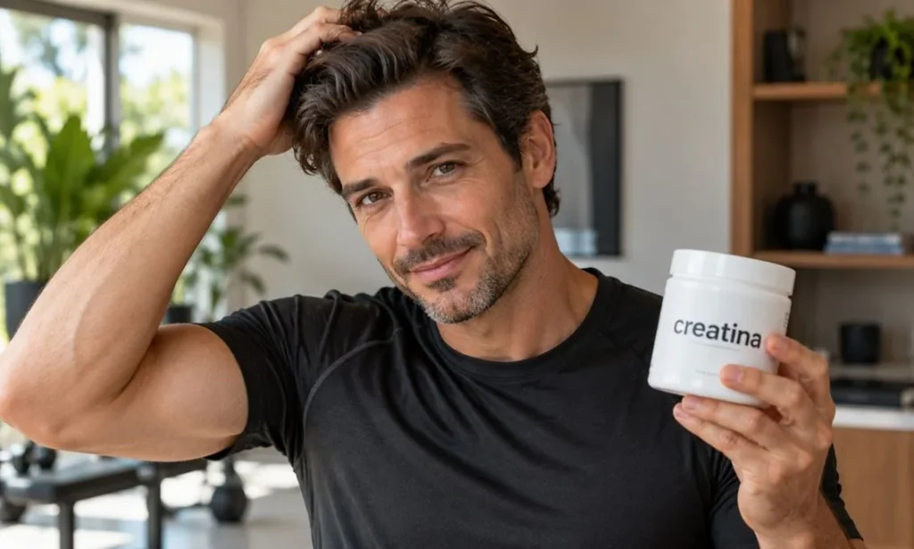 Creatina causa queda de cabelo? Entenda a relação com DHT e genética